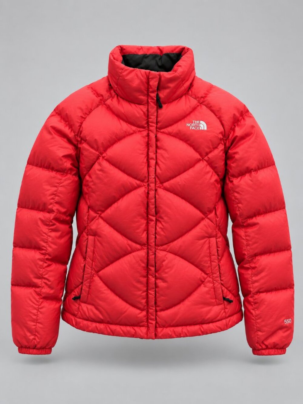 The North Face Women's 550 Goose Down Red Puffer Jacket L - Picture 2 of 10